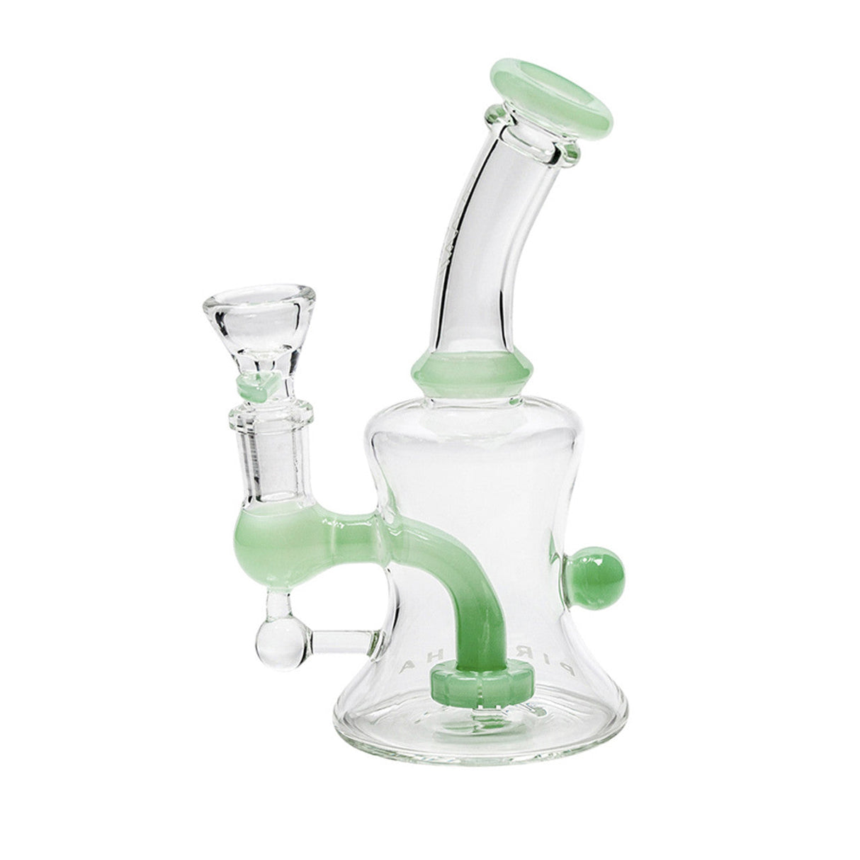 Piranha | 6" Glass Hourglass Rig with Bowl Clear