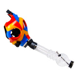 Multi-Coloured Gas Mask Bong with Acrylic Pipe