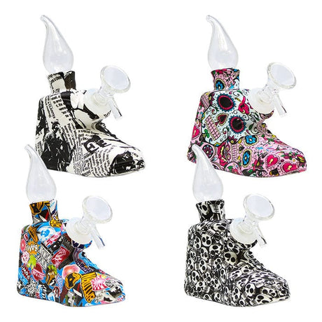 Maple Craft Inc Resin · Silicone · Plastic Bong 6" Assorted Design Shoe Shape Silicone Bong 6" Assorted Design Shoe Shape Silicone Bong
