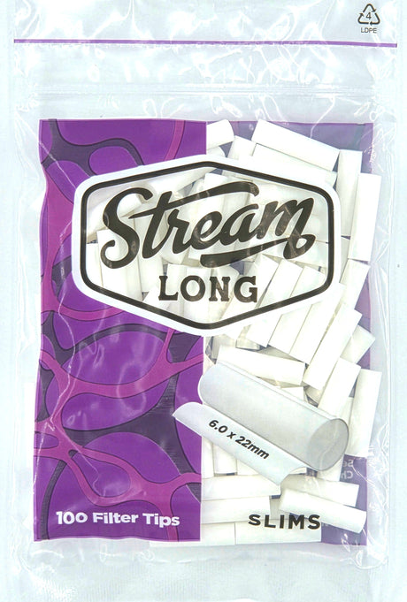 STREAM Filter Tip STREAM | Slims Long RYO Filters Display Carton - 10 Bags (Mono Type) STREAM | Slims Long RYO Filters Display Carton - 10 Bags (Mono Type)