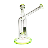 Pure Glass 6.5" Arrow Perc Flower & Dab Bubbler
