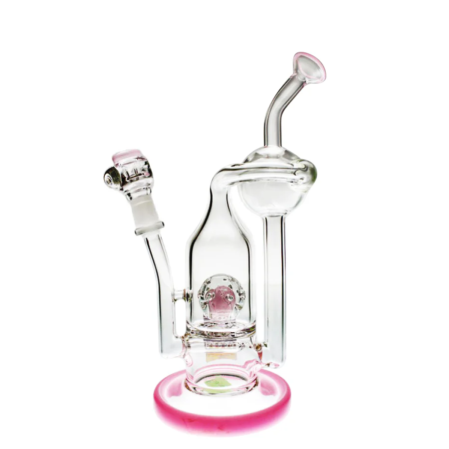 Pure Glass | 8" Solaris Inline Recycler 10mm - Flower and Dab