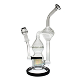 Pure Glass | 9" Infinity Recycler 10mm - Flower and Dab