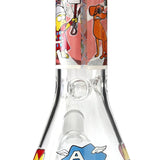 10" Delta Trip Chaos Collage Beaker Glass Bong