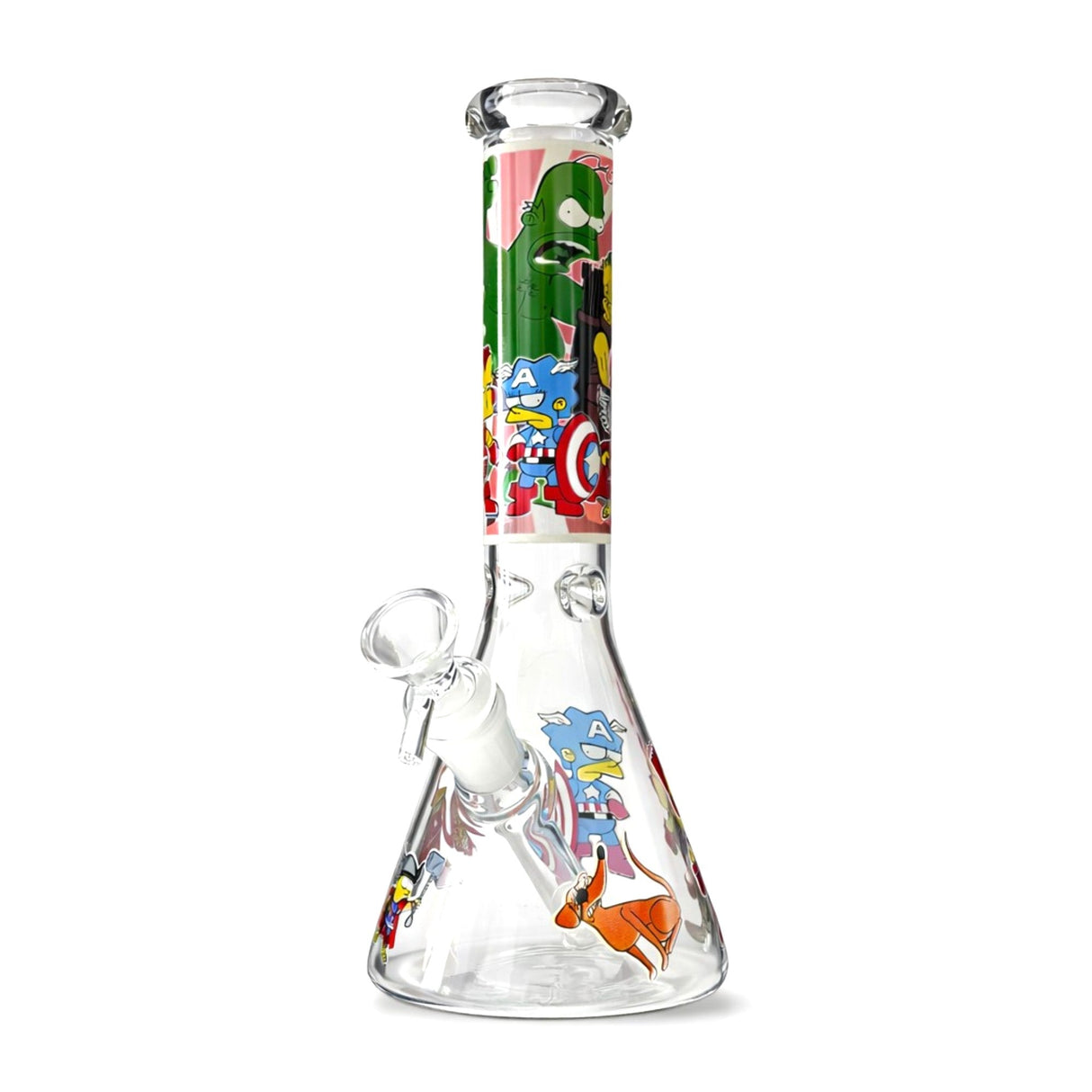 10" Delta Trip Chaos Collage Beaker Glass Bong