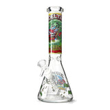 10" Delta Trip Chaos Collage Beaker Glass Bong