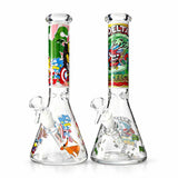 10" Delta Trip Chaos Collage Beaker Glass Bong