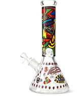 Urban Glyph 12.5" 7mm Designer Beaker Glass Bong
