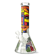 Urban Glyph 12.5" 7mm Designer Beaker Glass Bong