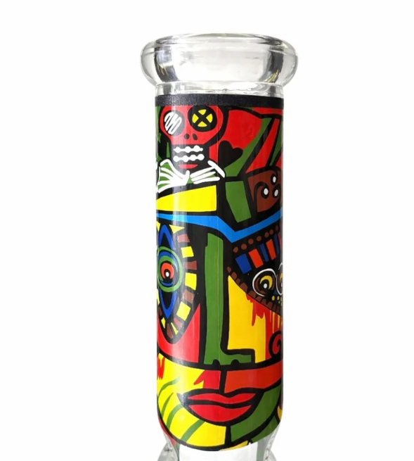 Urban Glyph 12.5" 7mm Designer Beaker Glass Bong
