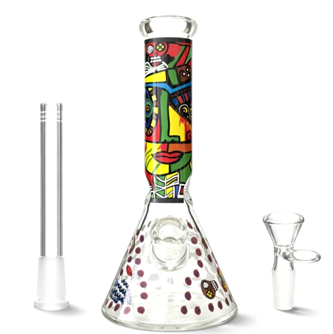 Urban Glyph 12.5" 7mm Designer Beaker Glass Bong