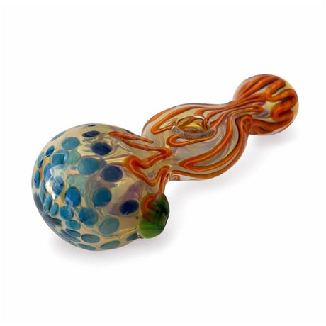 Super Supplys Inc Glass Pipe 5” Artistic Double Glass Hand Pipe-Assorted Color 5” Artistic Double Glass Hand Pipe-Assorted Color