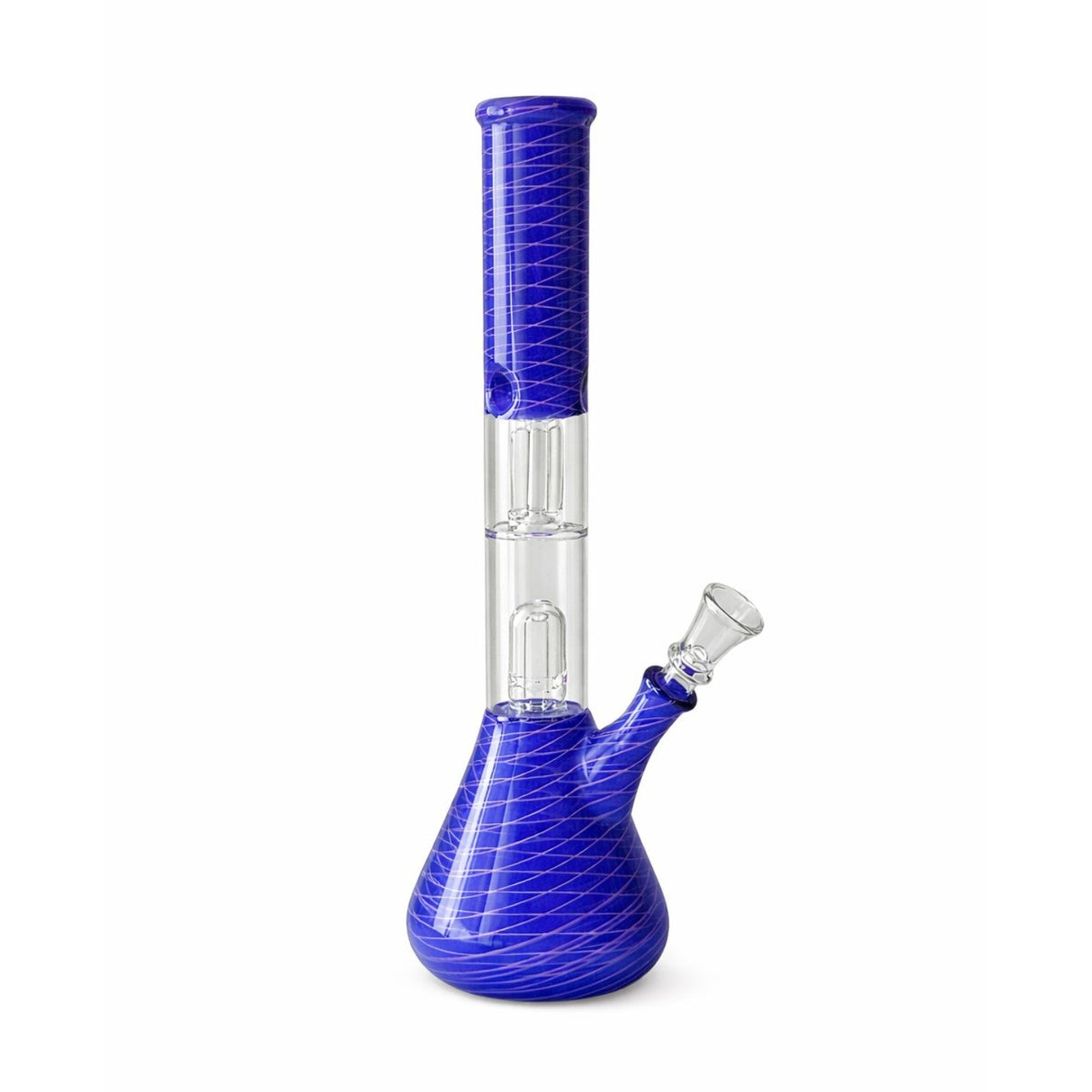 12” Dual Chamber Showerhead Perc Beaker Bong – Assorted Colors