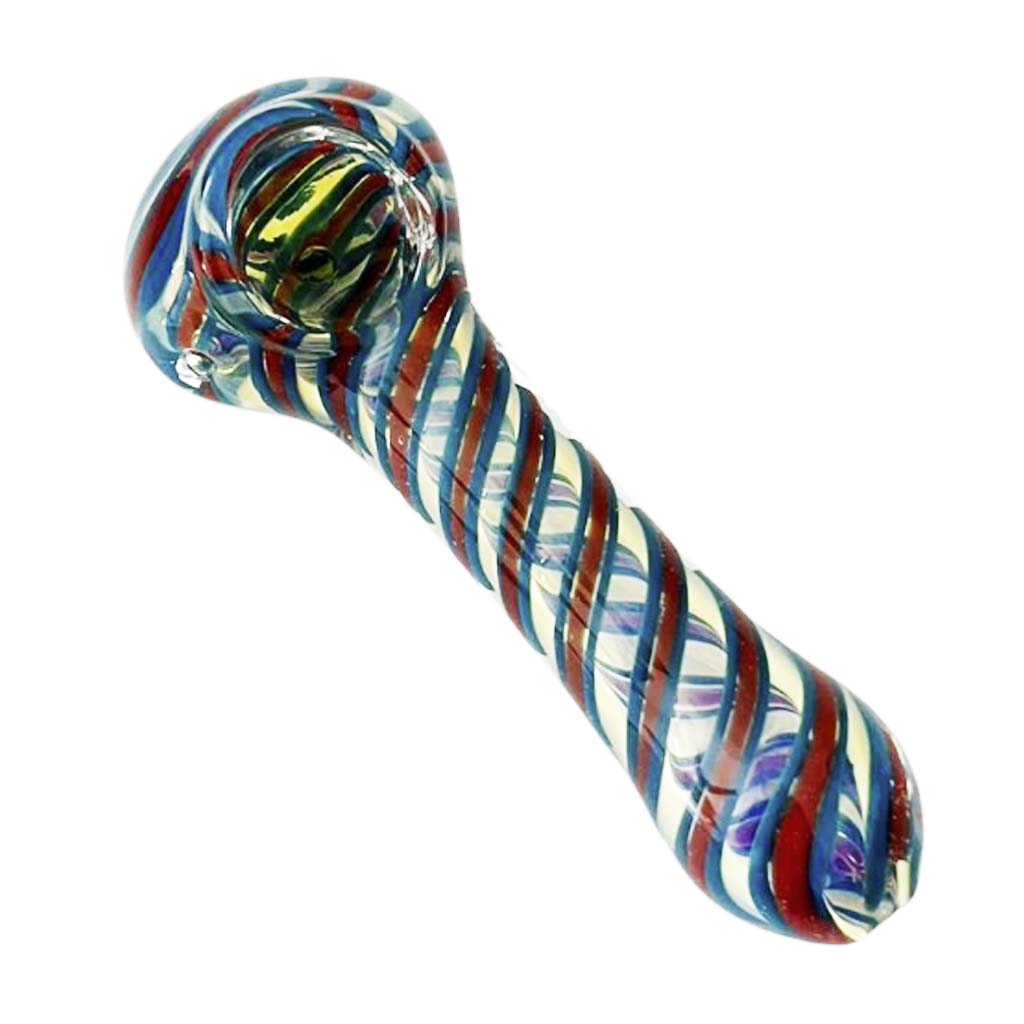 4.5" Fusion Spin Spiral Spoon Glass Pipe 2-Pack