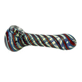 4.5" Fusion Spin Spiral Spoon Glass Pipe 2-Pack