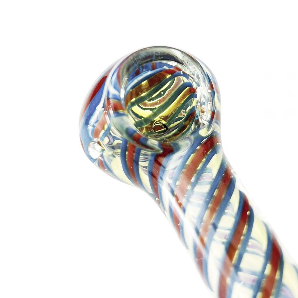 4.5" Fusion Spin Spiral Spoon Glass Pipe 2-Pack
