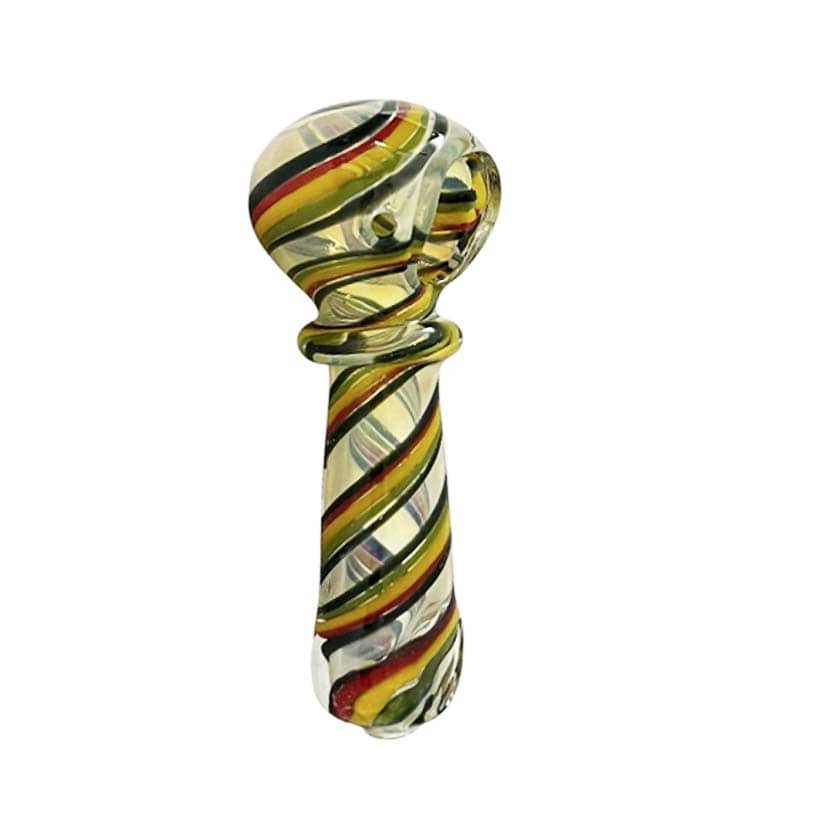Super Supplys Inc Glass Pipe 4.5" Candy Glass Wand Design Pipe 2-Piece Set 4.5" Candy Glass Wand Pipe 2-Pack | Canada