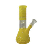 8” Color Spiral Beaker Bong – Built-In Perc