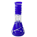 8” Color Spiral Beaker Bong – Built-In Perc