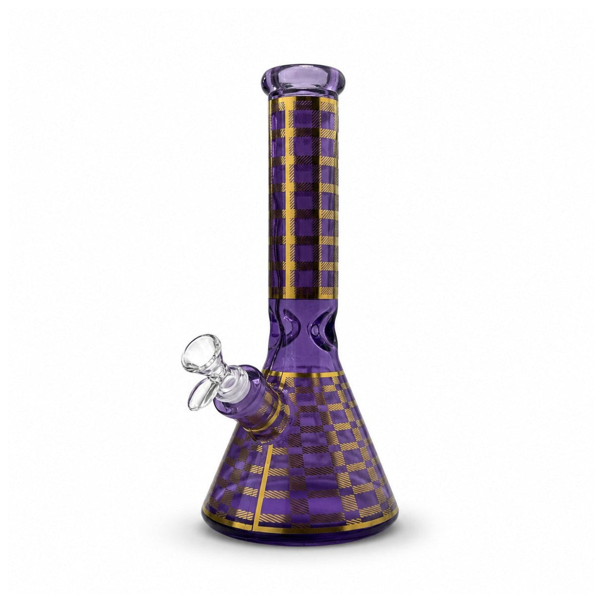 12.5" Plaid Beaker Bong with Gift Box