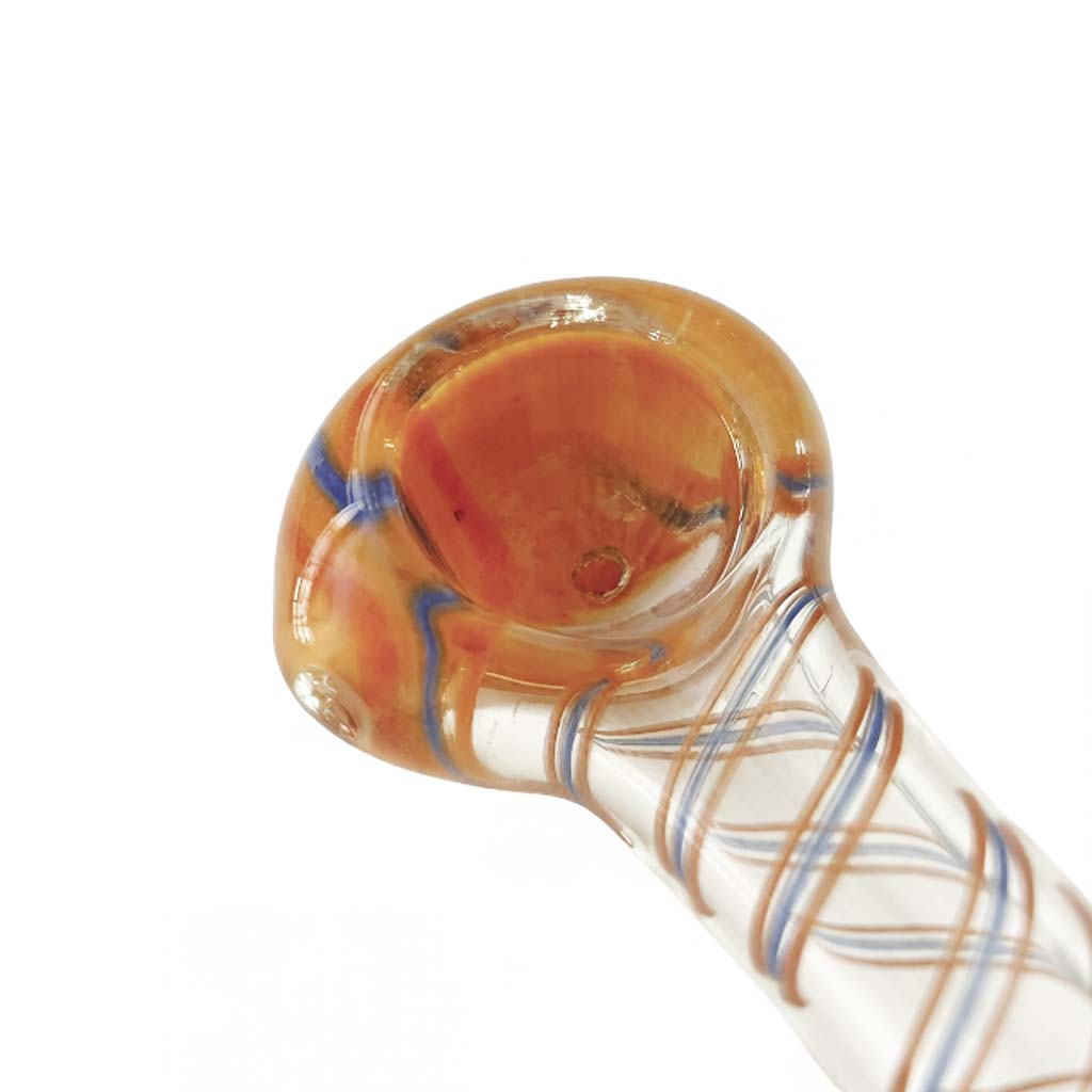 Super Supplys Inc Glass Pipe CoreLine 4.5-Inch Spiral Glass Spoon Pipe - 2 Pack CoreLine 4.5-Inch Glass Spoon Pipes - Assorted 2 Pack
