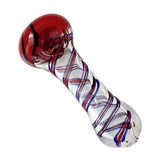 Super Supplys Inc Glass Pipe CoreLine 4.5-Inch Spiral Glass Spoon Pipe - 2 Pack CoreLine 4.5-Inch Glass Spoon Pipes - Assorted 2 Pack