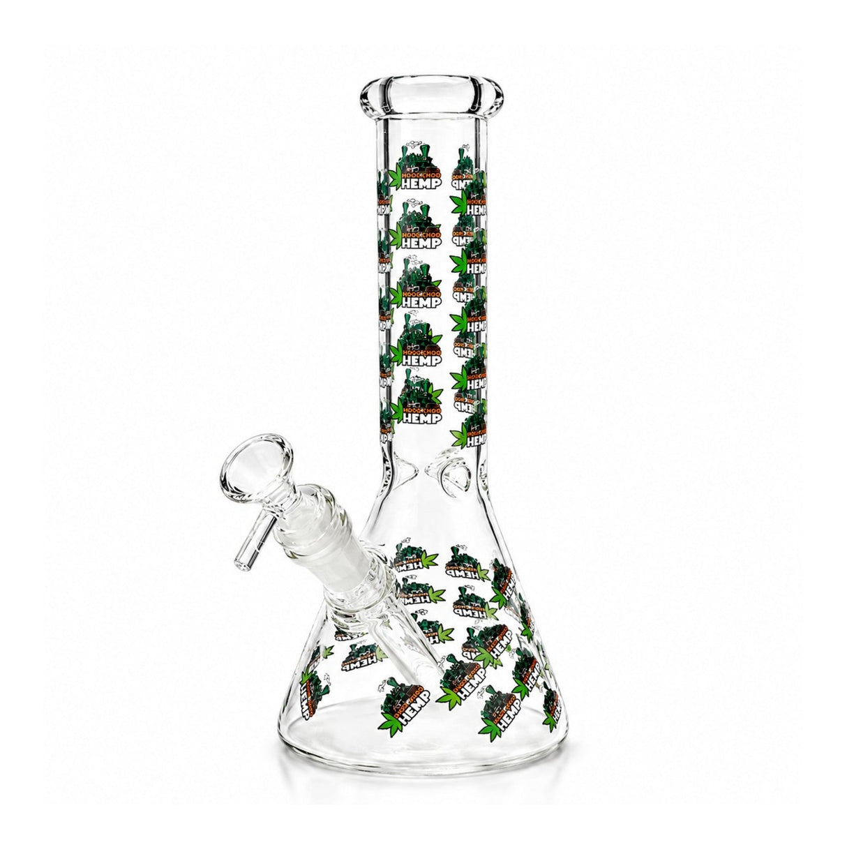 10" Glow-in-the-Dark Floral Beaker Bong