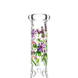 10" Glow-in-the-Dark Floral Beaker Bong