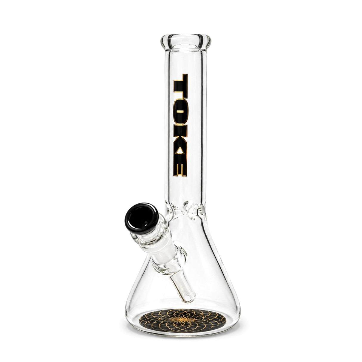 10" TOKE Black & Gold Beaker Bong