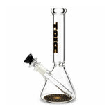 10" TOKE Black & Gold Beaker Bong