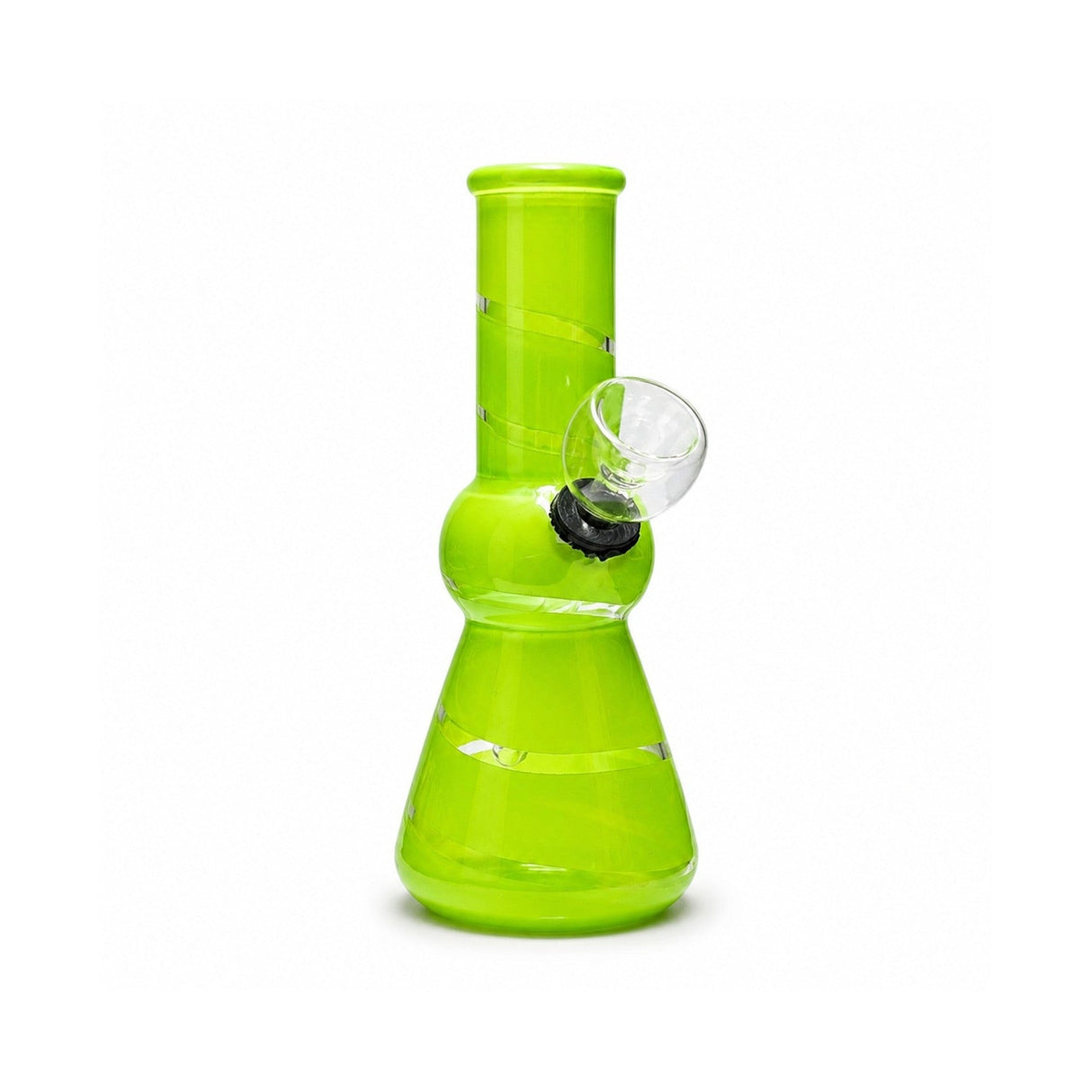 6" Candy Swirl Mini Water Pipe with Fixed Downstem