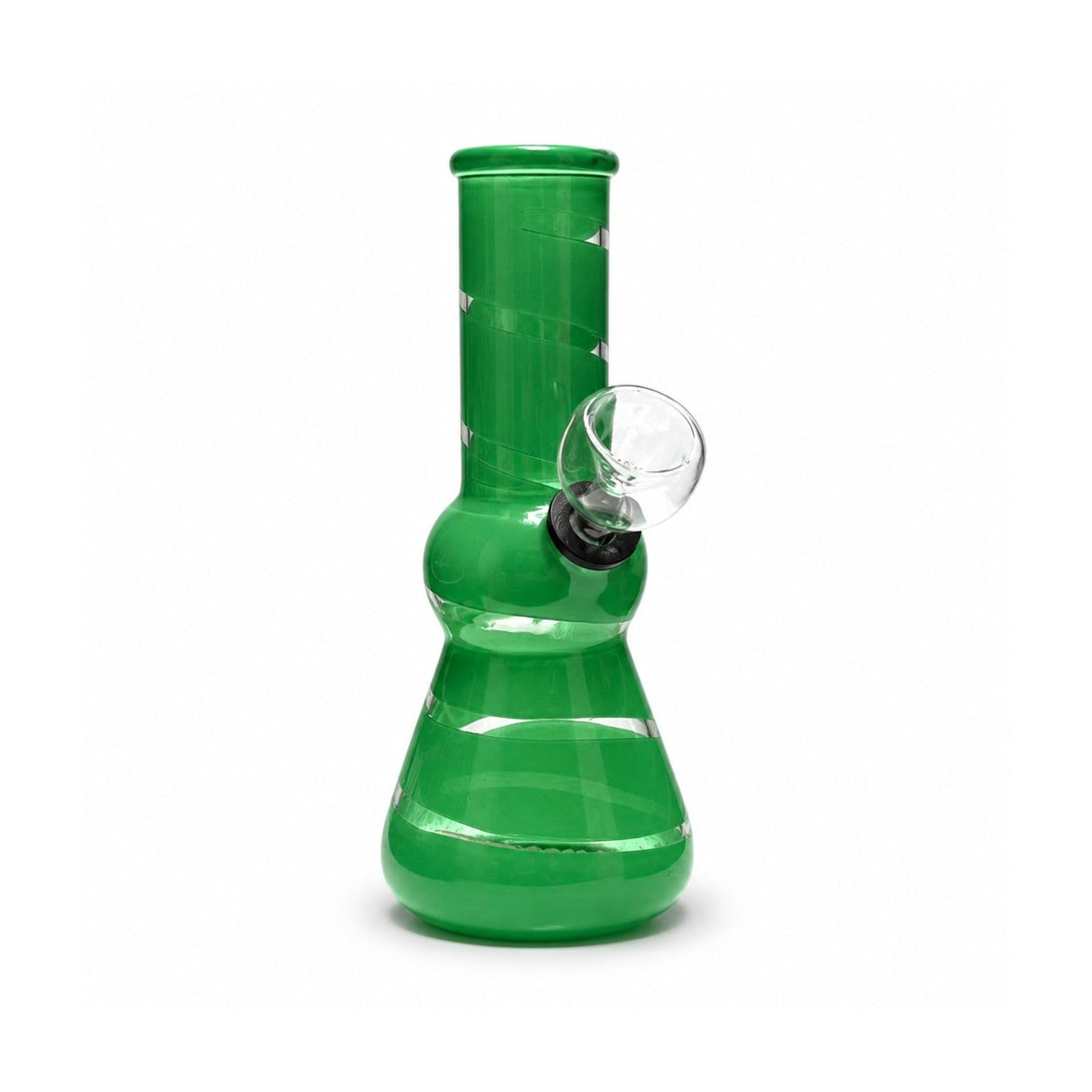 6" Candy Swirl Mini Water Pipe with Fixed Downstem