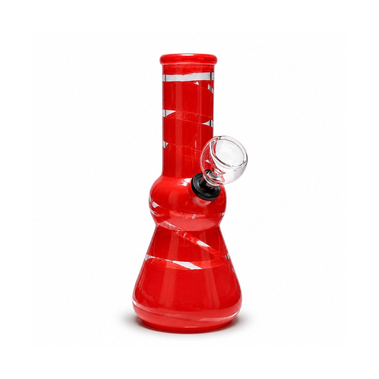 6" Candy Swirl Mini Water Pipe with Fixed Downstem