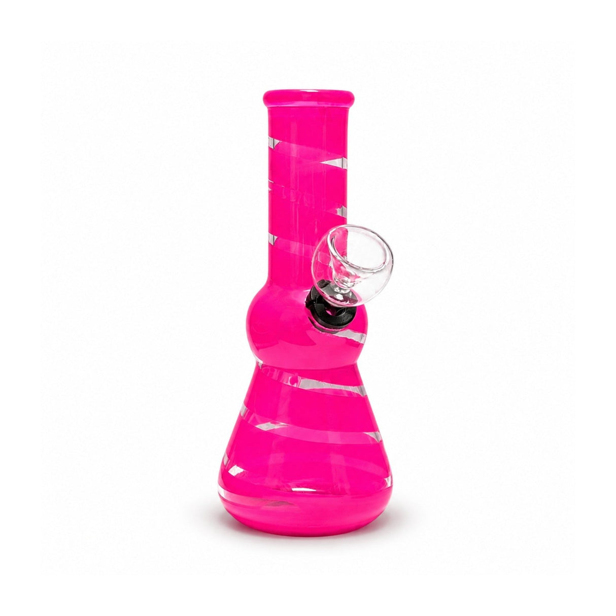 6" Candy Swirl Mini Water Pipe with Fixed Downstem