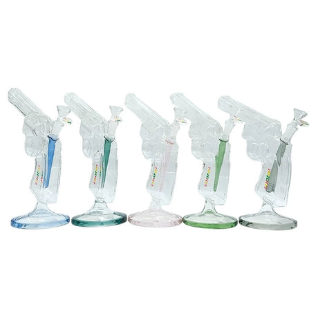 The MST Glass Bong 9" Revolver-Shaped Glass Water Pipe (MST153) 9" Revolver-Shaped Glass Water Pipe (MST153)