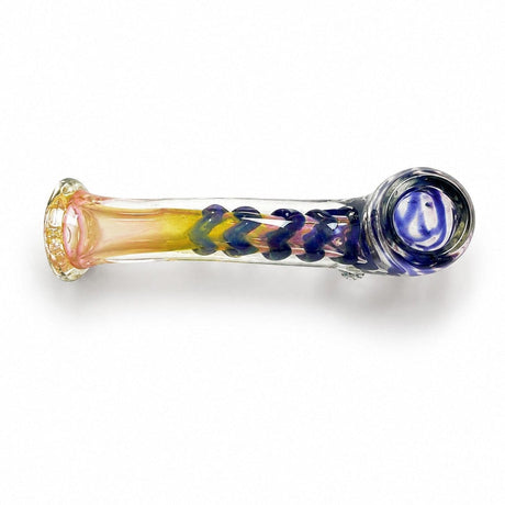 Super Supplys Inc Glass Pipe 5.5" Fumed Twisted Glass Sherlock Pipe 5.5" Fumed Twisted Glass Sherlock Pipe