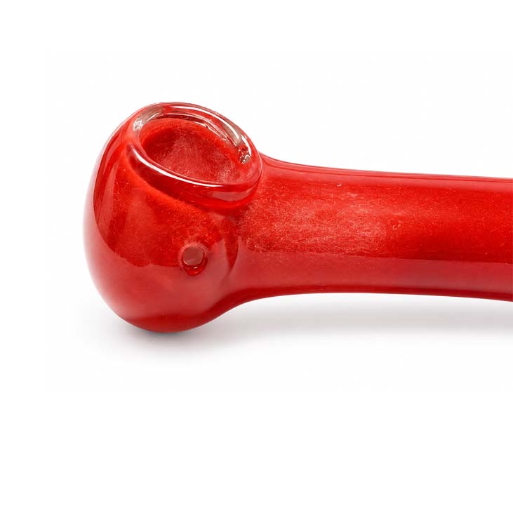 Pipe cuillère en verre rouge classique de 4,5 po
