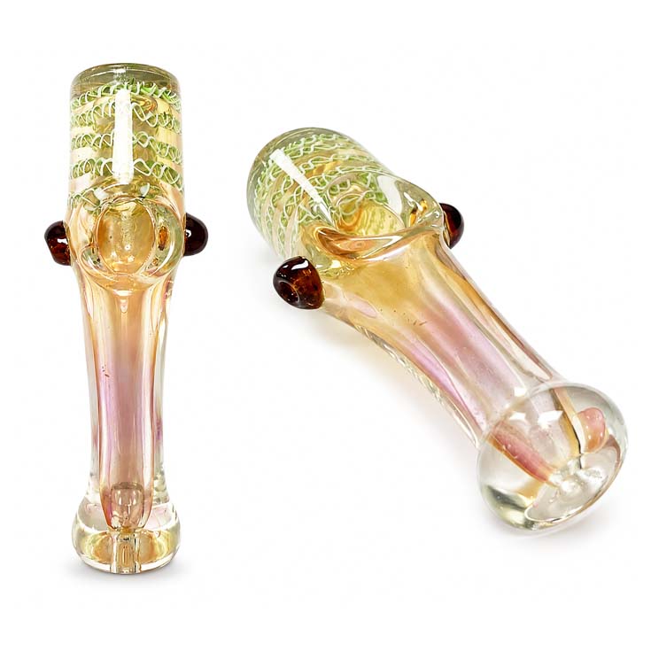 Pipe cuillère en verre tourbillonnant fumé de 12,7 cm