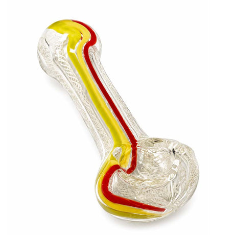 Super Supplys Inc Glass Hand Pipe 4.5" Color Line Glass Spoon Pipe 4.5" Color Line Glass Spoon Pipe