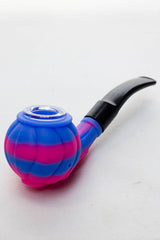 Sherlock Silicone pipe in display with glass bowl-WP139 - Display of 6