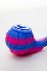 Sherlock Silicone pipe in display with glass bowl-WP139 - Display of 6