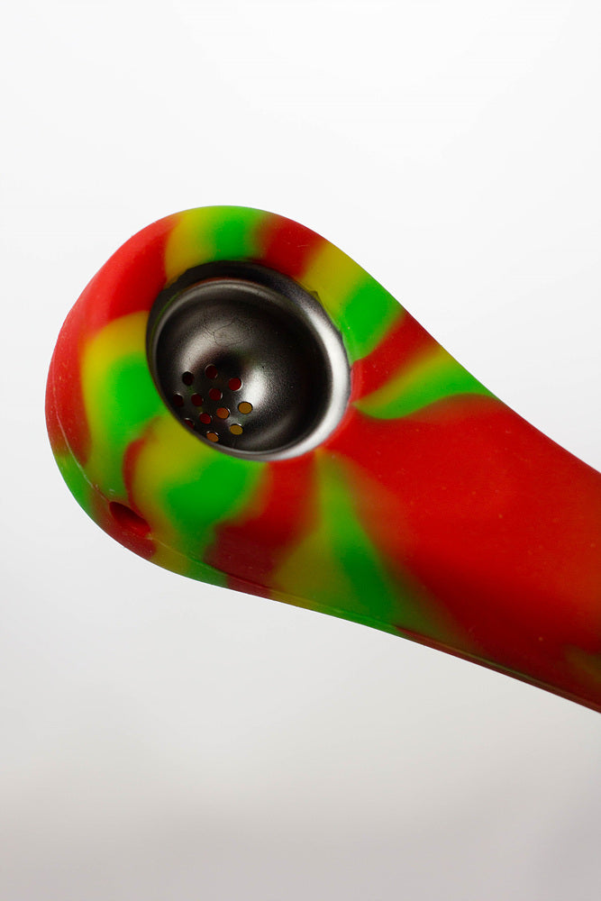 9" Genie Silicone hand pipe with metal bowl