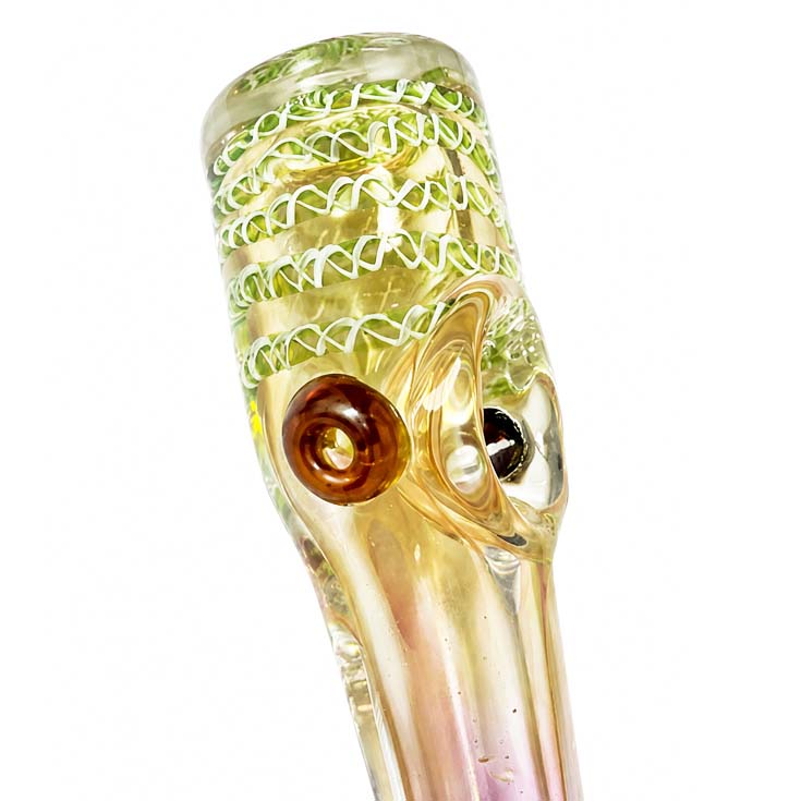 Pipe cuillère en verre tourbillonnant fumé de 12,7 cm