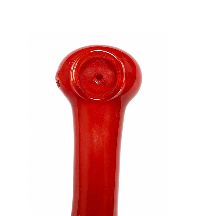 Pipe cuillère en verre rouge classique de 4,5 po