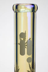 14" Infyniti leaf 7 mm metallic glass water bong (GP1587)