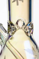 14" Infyniti leaf 7 mm metallic glass water bong (GP1587)