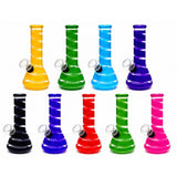 6-Inch Spiral Stripe Mini Beaker Bong - Assorted Colours