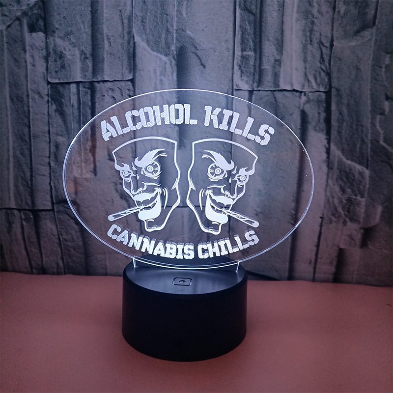 LED 3D Illusion Table Lamp with Remote