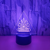 LED 3D Illusion Table Lamp with Remote