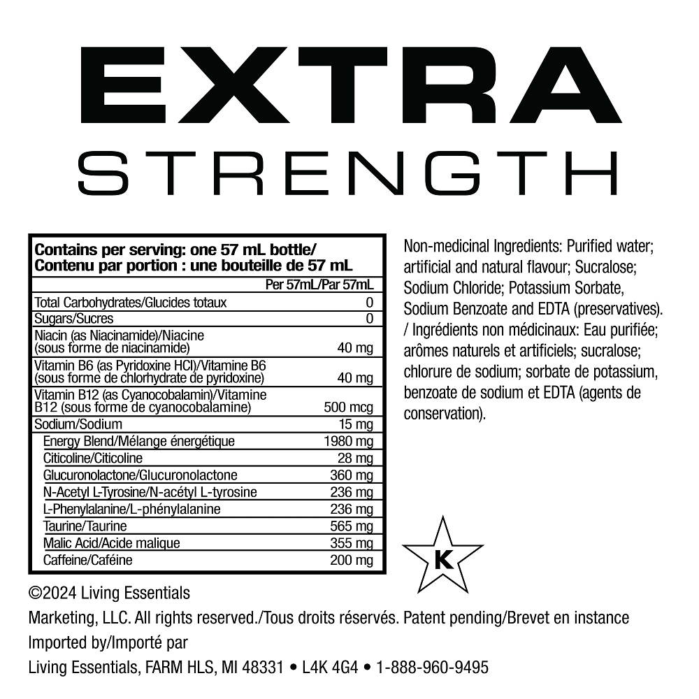 Peach Mango Flavor Extra Strength 5-hour ENERGY Drink - pack of 12